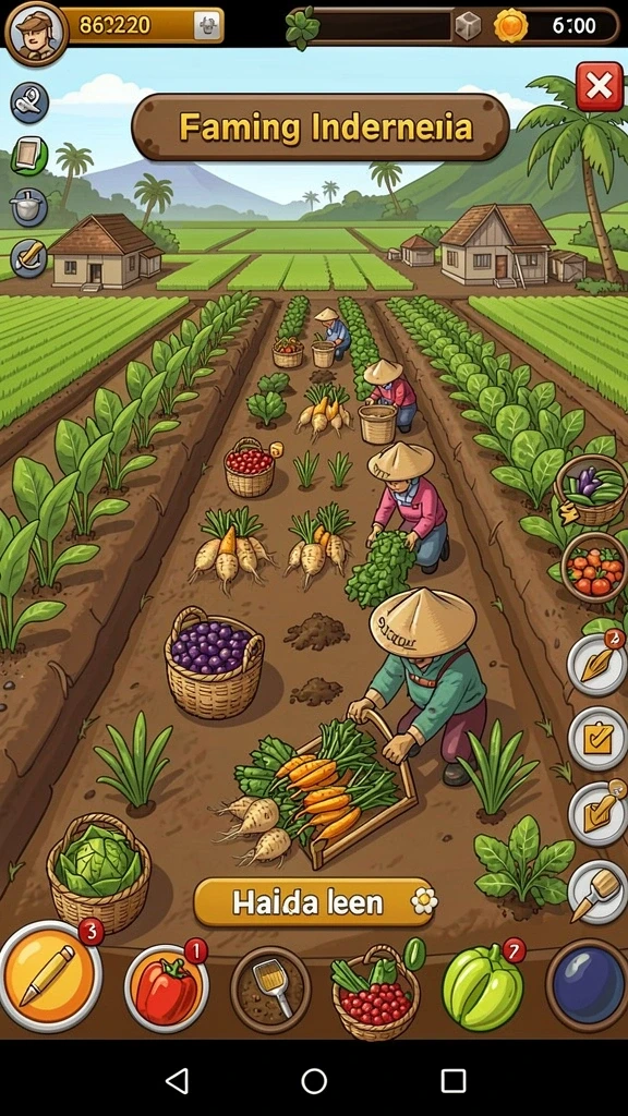 masbro12 - Screenshot menunjukkan berbagai level yang penuh warna.